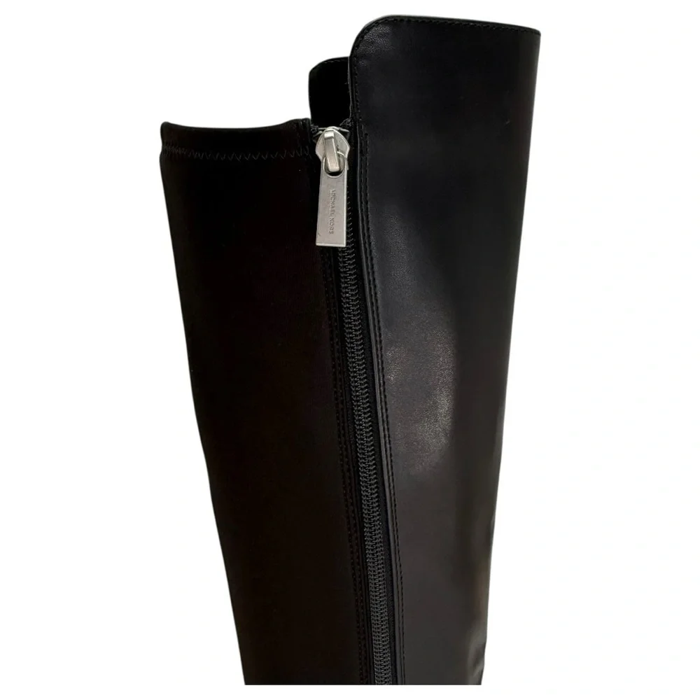 Michael Kors Bromley Black Faux Leather OTK Womens Boots Size 7M